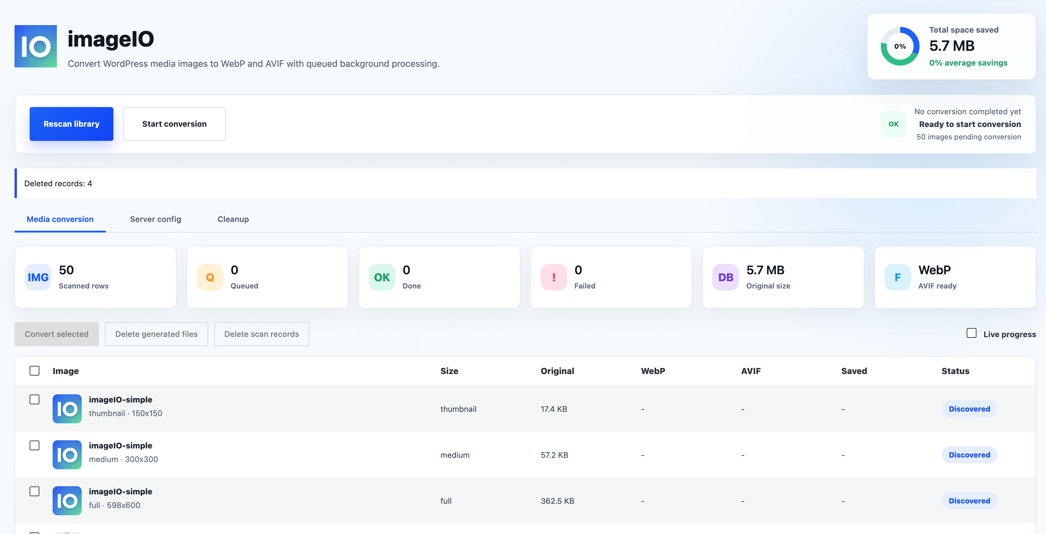 KuDesign ImageIO dashboard screenshot
